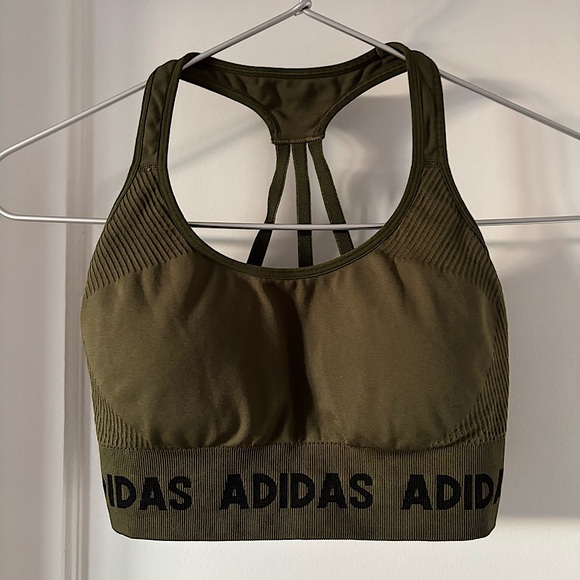 Adidas Women’s Aeroknit Wild Pine Sports Bra (Small) - Picture 1 of 5